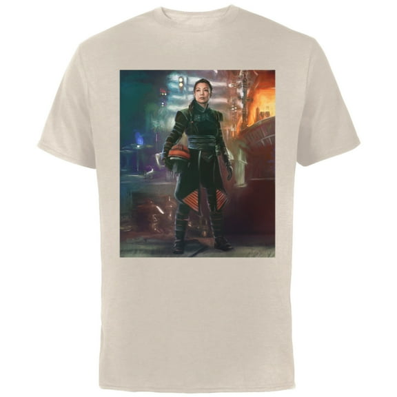 Star Wars The Book of Boba Fett Fennec Shand Portrait - Short Sleeve Cotton T-Shirt for Adults - Customized-Natural