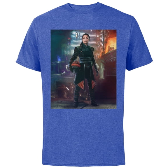 Star Wars The Book of Boba Fett Fennec Shand Portrait - Short Sleeve Cotton T-Shirt for Adults - Customized-Royal Heather