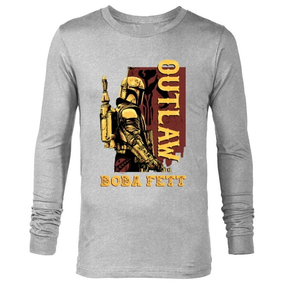 Star Wars The Book of Boba Fett Galactic Outlaw Poster - Long Sleeve T-Shirt for Men – Customized-Athletic Heather