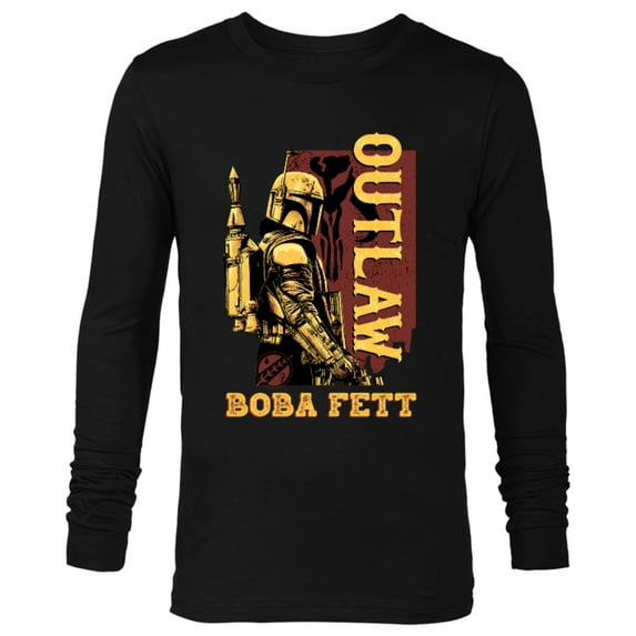 Star Wars The Book of Boba Fett Galactic Outlaw Poster - Long Sleeve T-Shirt for Men – Customized-Black