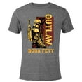 thumbnail image 1 of Star Wars The Book of Boba Fett Galactic Outlaw Poster - Short Sleeve Blended T-Shirt for Adults – Customized-Dark Heather, 1 of 5
