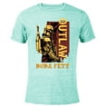 thumbnail image 1 of Star Wars The Book of Boba Fett Galactic Outlaw Poster - Short Sleeve Blended T-Shirt for Adults – Customized-Ocean Blue, 1 of 5