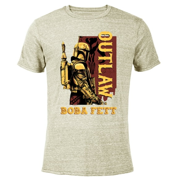 Star Wars The Book of Boba Fett Galactic Outlaw Poster - Short Sleeve Blended T-Shirt for Adults – Customized-Yellow