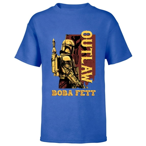 Star Wars The Book of Boba Fett Galactic Outlaw Poster - Short Sleeve T-Shirt for Kids – Customized-Royal