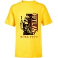 thumbnail image 1 of Star Wars The Book of Boba Fett Galactic Outlaw Poster - Short Sleeve T-Shirt for Kids – Customized-Yellow, 1 of 5