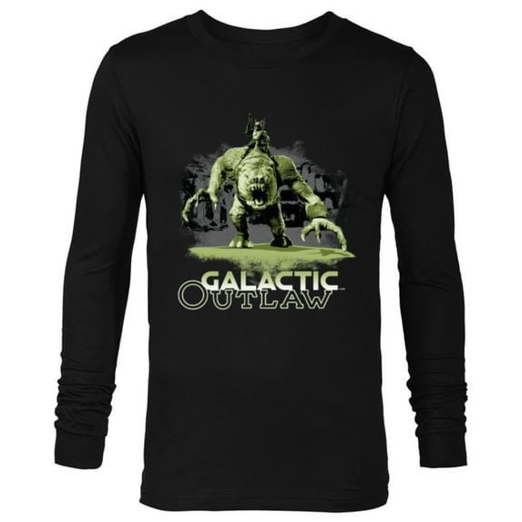 Star Wars The Book of Boba Fett Galactic Outlaw Rancor Rider - Long Sleeve T-Shirt for Men - Customized-Black
