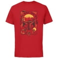 thumbnail image 1 of Star Wars The Book of Boba Fett Galactic Outlaw - Short Sleeve Cotton T-Shirt for Adults - Customized-Red, 1 of 5