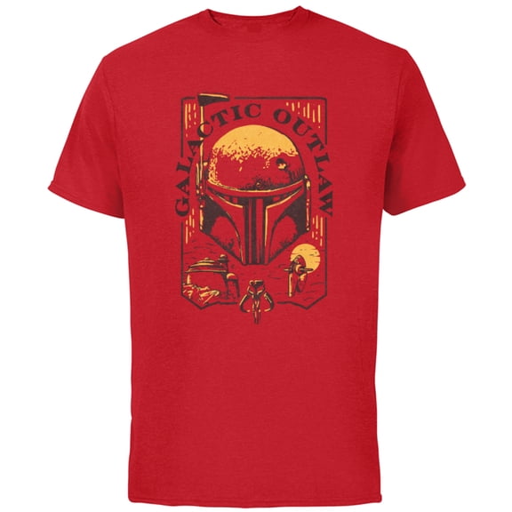 Star Wars The Book of Boba Fett Galactic Outlaw - Short Sleeve Cotton T-Shirt for Adults - Customized-Red