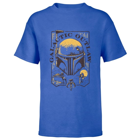 Star Wars The Book of Boba Fett Galactic Outlaw - Short Sleeve T-Shirt for Kids – Customized-Royal