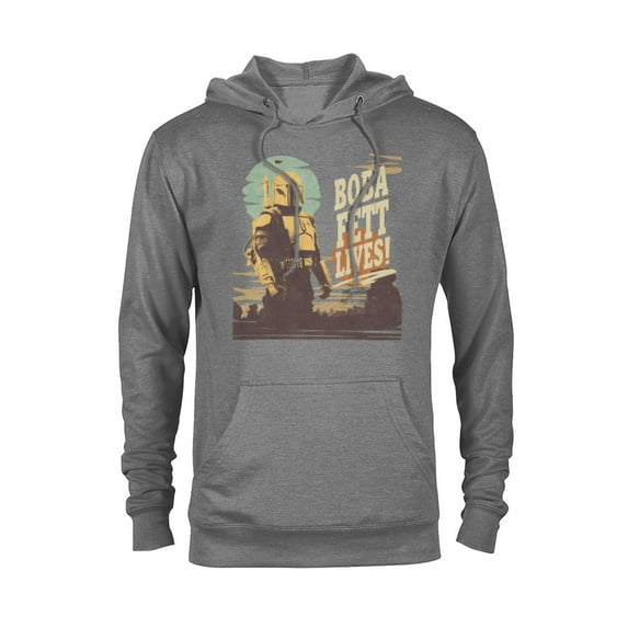 Star Wars The Book of Boba Fett Lives - Pullover Hoodie for Adults – Customized-Graphite Heather