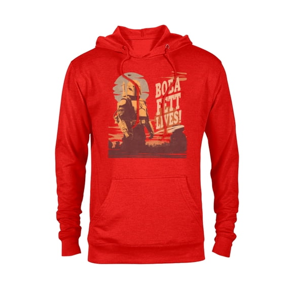 Star Wars The Book of Boba Fett Lives - Pullover Hoodie for Adults – Customized-Red Heather