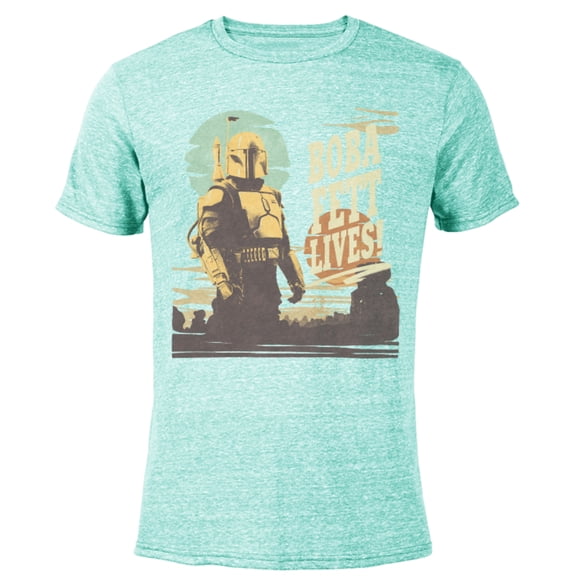 Star Wars The Book of Boba Fett Lives - Short Sleeve Blended T-Shirt for Adults – Customized-Ocean Blue