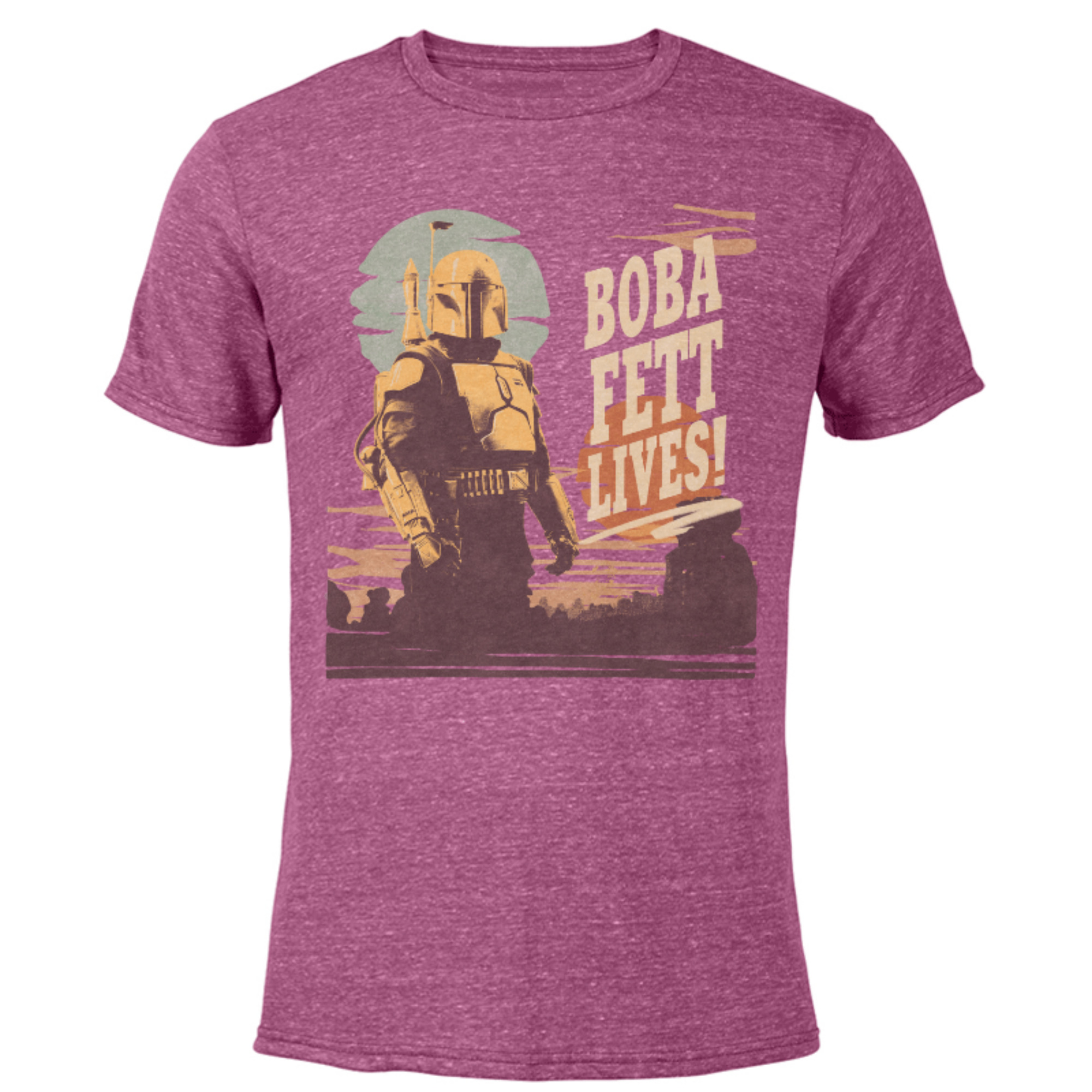Cotton Soul Maglietta Uomo Star Wars Boba Fett Lives - Nero, Taglia L, 100% Cotone, Ufficiale
