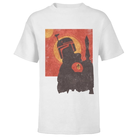 Star Wars The Book of Boba Fett Red Tatooine - Short Sleeve T-Shirt for Kids – Customized-White