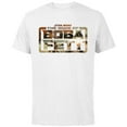 thumbnail image 1 of Star Wars The Book of Boba Fett Series Logo - Short Sleeve Cotton T-Shirt for Adults - Customized-White, 1 of 5