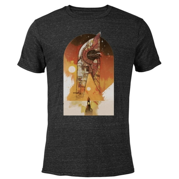 Star Wars The Book of Boba Fett Ship Tatooine - Short Sleeve Blended T-Shirt for Adults – Customized-Black