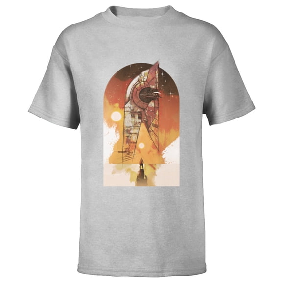 Star Wars The Book of Boba Fett Ship Tatooine - Short Sleeve T-Shirt for Kids – Customized-Athletic Heather