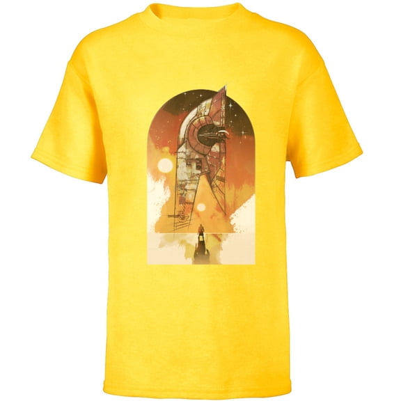 Star Wars The Book of Boba Fett Ship Tatooine - Short Sleeve T-Shirt for Kids – Customized-Yellow
