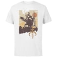 thumbnail image 1 of Star Wars The Book of Boba Fett Tatooine Battle - Short Sleeve Cotton T-Shirt for Adults - Customized-White, 1 of 5