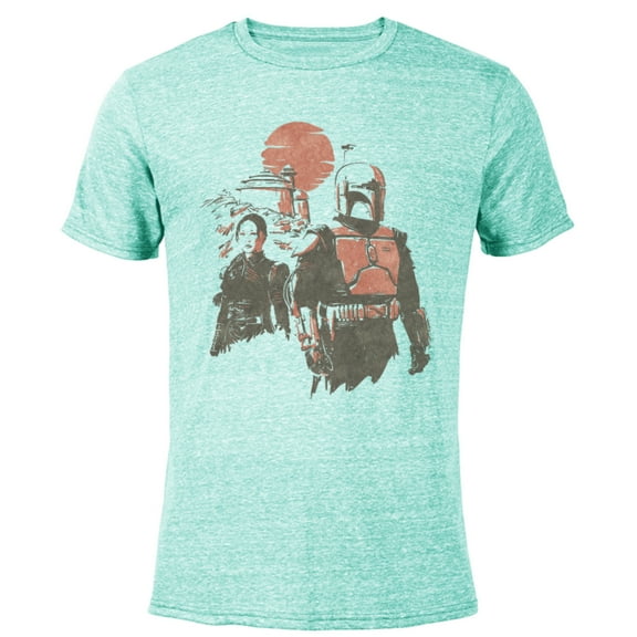 Star Wars The Book of Boba Fett and Fennec Shand - Short Sleeve Blended T-Shirt for Adults – Customized-Ocean Blue