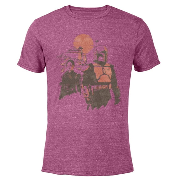 Star Wars The Book of Boba Fett and Fennec Shand - Short Sleeve Blended T-Shirt for Adults – Customized-Purple