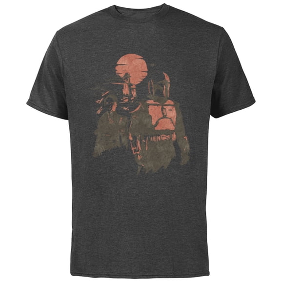 Star Wars The Book of Boba Fett and Fennec Shand - Short Sleeve Cotton T-Shirt for Adults - Customized-Charcoal