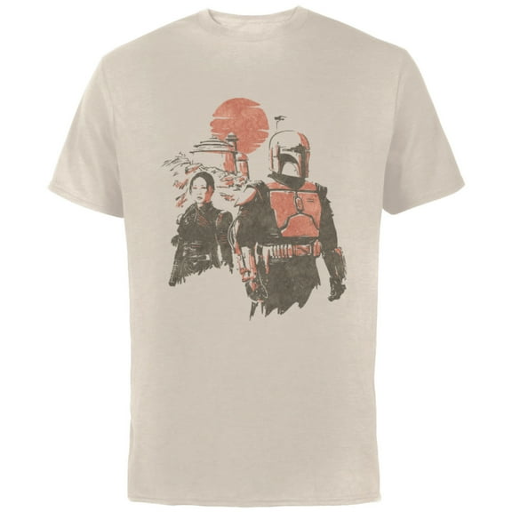 Star Wars The Book of Boba Fett and Fennec Shand - Short Sleeve Cotton T-Shirt for Adults - Customized-Natural