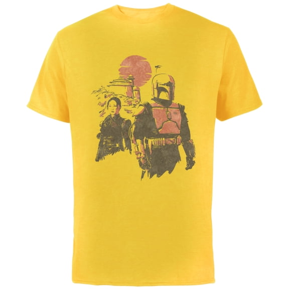 Star Wars The Book of Boba Fett and Fennec Shand - Short Sleeve Cotton T-Shirt for Adults - Customized-Yellow