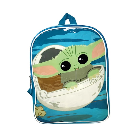Star Wars The Child 15" Grogu Backpack Mandalorian Baby Yoda Flat Front