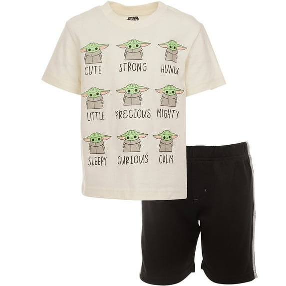 Star Wars The Child Big Boys T-Shirt and Mesh Shorts Outfit Set Toddler to Big Kid