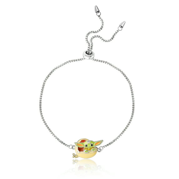 Star Wars The Child Brass Flash Silver Plated Lariat Bracelet