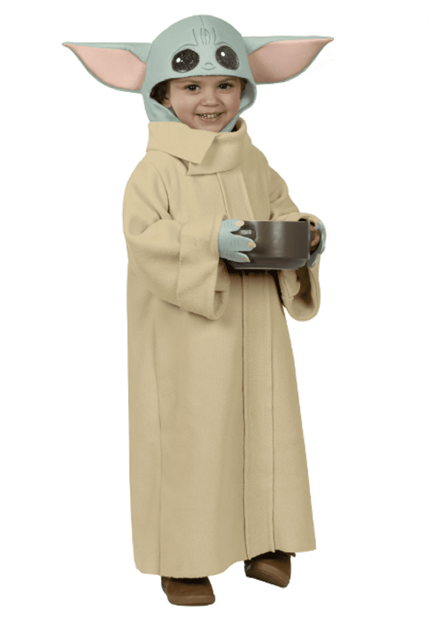 Star Wars The Child Grogu Halloween Costume 3T-4T, Tan and Green ...