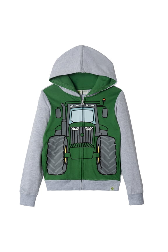 Tractor Fleece Zip Up Hoodie Toddler to Little Kid