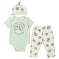 thumbnail image 1 of Star Wars The Child Infant Baby Boys Bodysuit Pants and Hat 3 Piece Outfit Set Newborn to Infant, 1 of 5