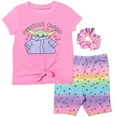 thumbnail image 1 of Star Wars The Child Infant Baby Girls T-Shirt Shorts and Scrunchie 3 Piece Outfit Set Infant to Big Kid, 1 of 5