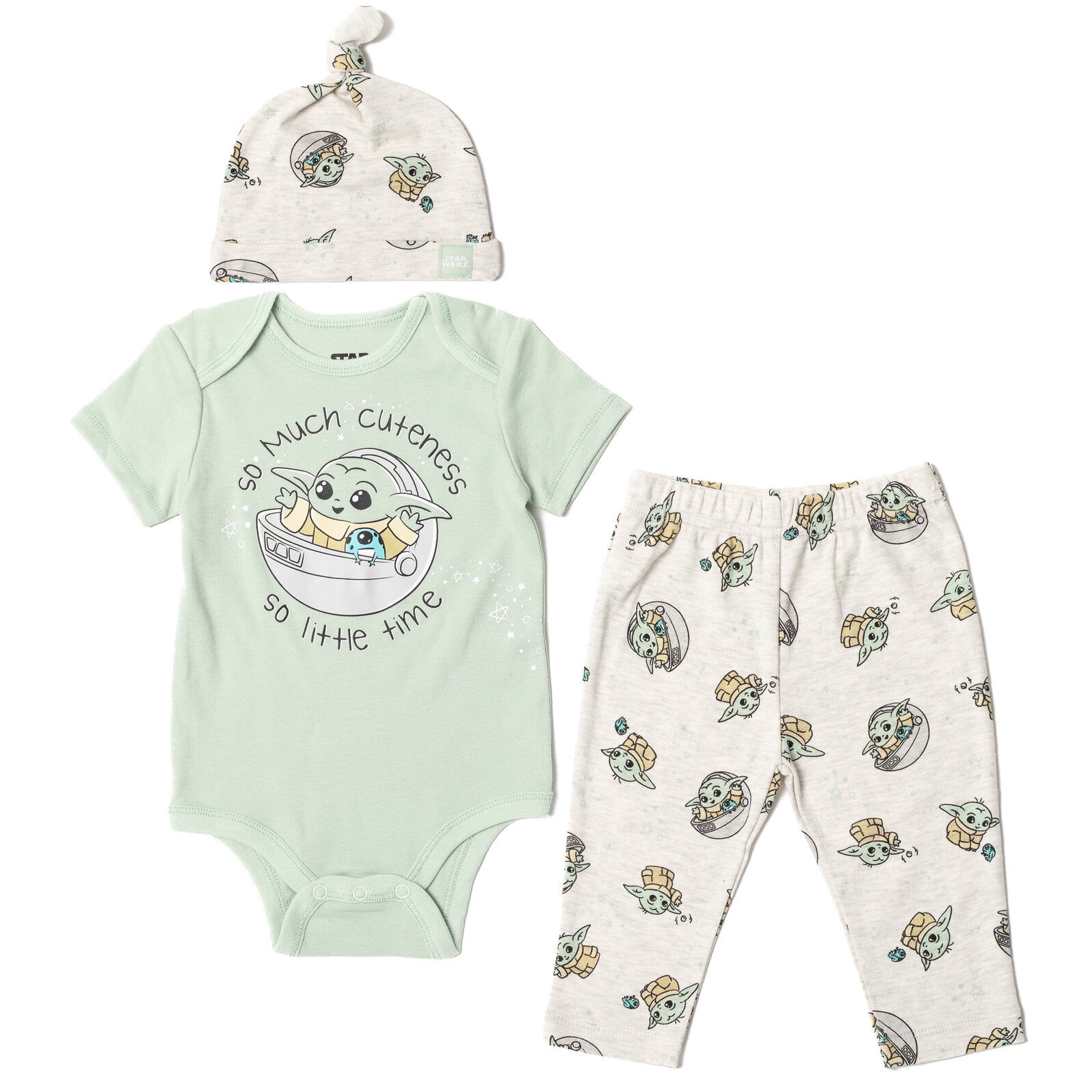 Star Wars The Child Newborn Baby Boys Bodysuit Pants and Hat 3