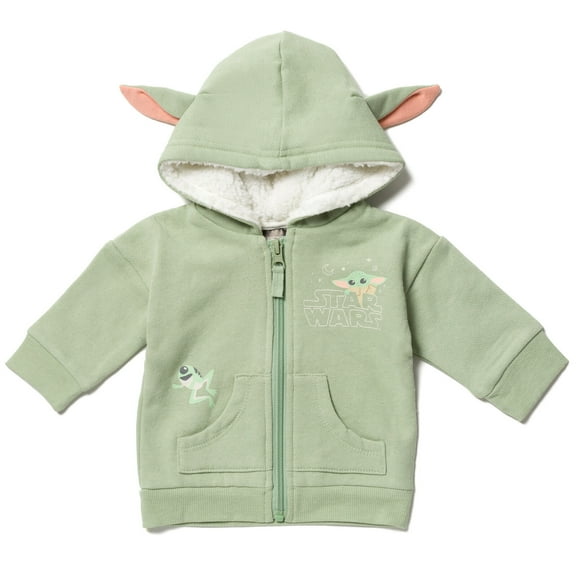 Star Wars The Child Newborn Baby Boys Fleece Zip Up Cosplay Hoodie Newborn to Toddler