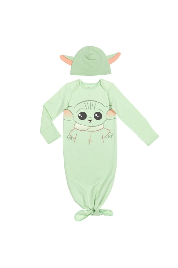 The Child Newborn Baby Boys Sleeper Gown and Hat Newborn to Infant