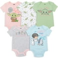 thumbnail image 1 of Star Wars The Child Newborn Baby Girls 5 Pack Bodysuits Newborn to Infant, 1 of 5