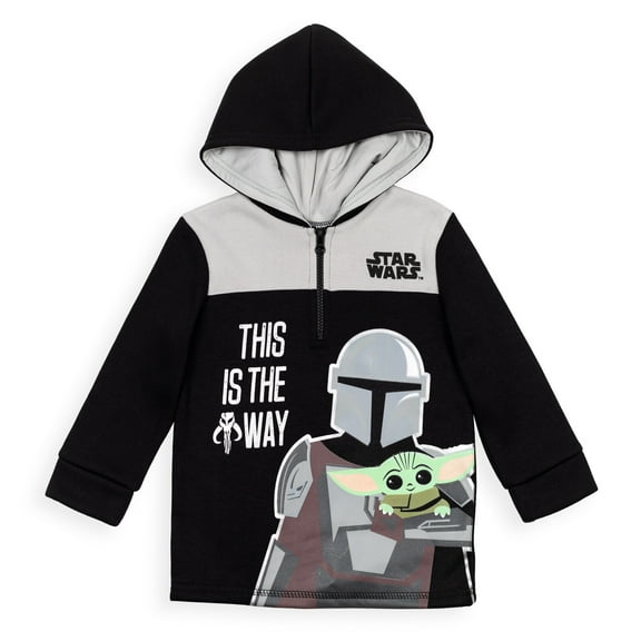 Star Wars The Child Toddler Boys Fleece Half Zip Hoodie Toddler to Big Kid