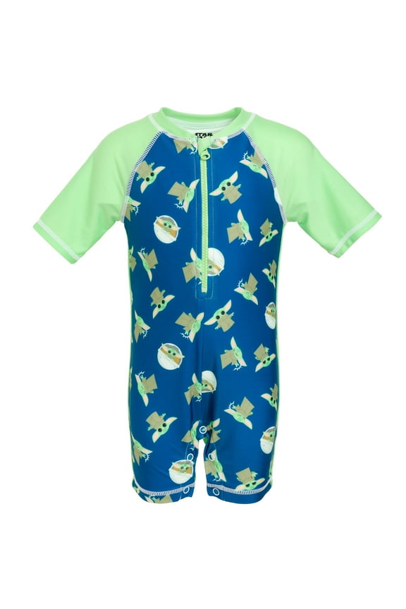 The Child Toddler Boys Half Zip Up One Piece Bathing Suit Newborn to Toddler