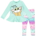 thumbnail image 1 of Star Wars The Child Toddler Girls Fleece Sweatshirt Dress and Leggings Outfit Set Infant to Big Kid, 1 of 5
