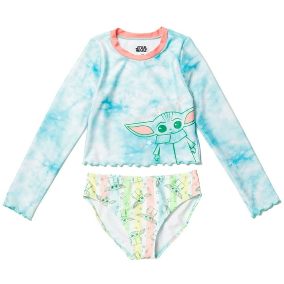 Star Wars The Child UPF 50+ Rash Guard Bikini Bottom Tie Dye Toddler to Big Kid