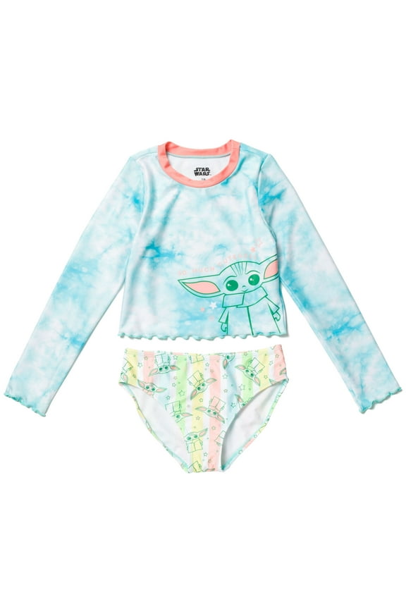 The Child UPF 50+ Rash Guard Bikini Bottom Tie Dye Toddler to Big Kid
