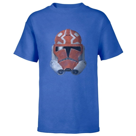 Star Wars The Clone Wars 332nd Ahsoka Trooper Distressed - Short Sleeve T-Shirt for Kids - Customized-Royal