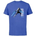 thumbnail image 1 of Star Wars The Clone Wars Ahsoka Tano Dual Lightsabers - Short Sleeve Cotton T-Shirt for Adults - Customized-Royal Heather, 1 of 4