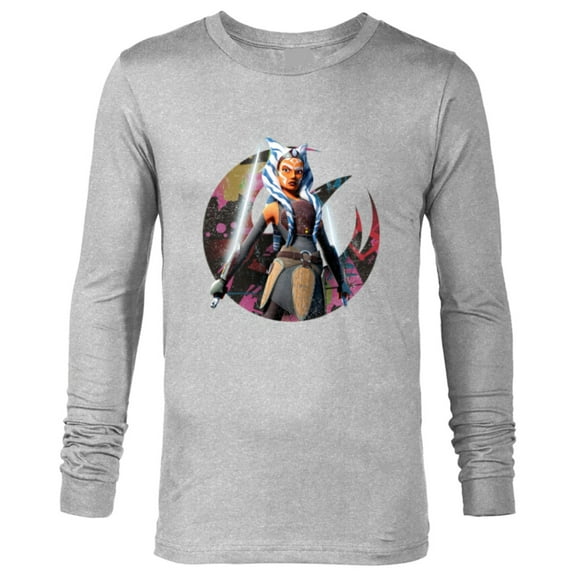 Star Wars The Clone Wars Ahsoka Tano Fearless Jedi - Long Sleeve T-Shirt for Men - Customized-Athletic Heather