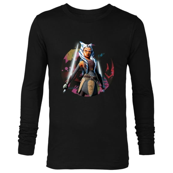 Star Wars The Clone Wars Ahsoka Tano Fearless Jedi - Long Sleeve T-Shirt for Men - Customized-Black