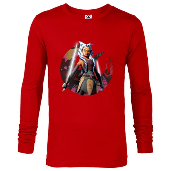 Star Wars The Clone Wars Ahsoka Tano Fearless Jedi - Long Sleeve T-Shirt for Men - Customized-New Red
