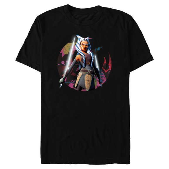 Star Wars The Clone Wars Ahsoka Tano Fearless Jedi - Short Sleeve Blended T-Shirt for Adults - Customized-Black